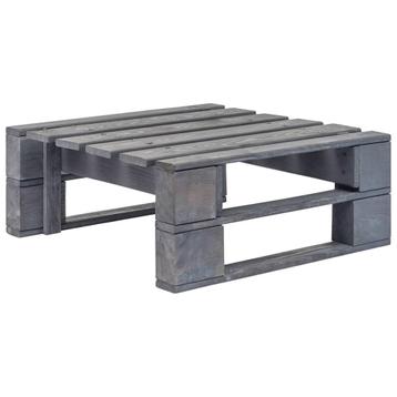 vidaXL Tuinhocker pallet hout grijs, Verzenden