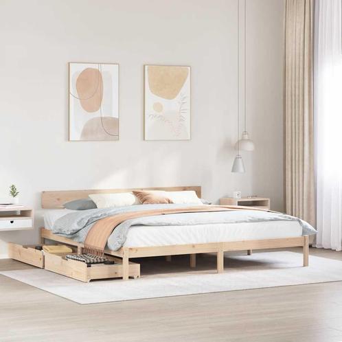 vidaXL Bedframe zonder matras massief grenenhout 200x200 cm, Huis en Inrichting, Slaapkamer | Bedden, Nieuw, Verzenden
