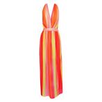 Verysimple • gestreepte maxi jurk • L (IT46), Verysimple, Verzenden, Nieuw, Oranje