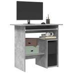 vidaXL Bureau 80x45x74 cm bewerkt hout betongrijs, Huis en Inrichting, Bureaus, Verzenden, Nieuw