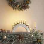 vidaXL Kerst Kaarsenboog met 10 LED Kaarsen Wit 47 x 5 x 29, Verzenden, Nieuw