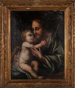 Escuela granadina (XVII) - San José con el Niño, Antiquités & Art