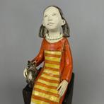 Ida - NO RESERVE- The girl with hercat- hand made, Antiek en Kunst