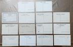 14 Cartes de collection antiques - Thème : Philatélie,, Collections