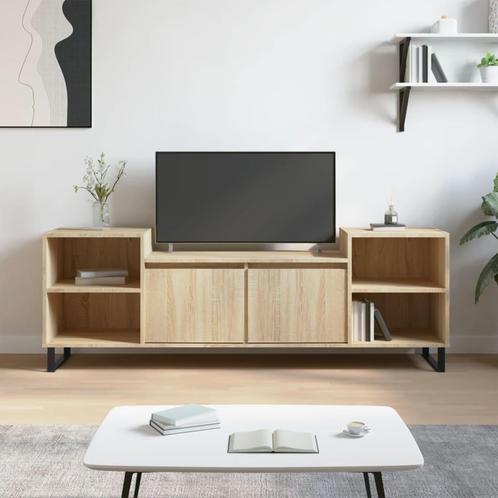 vidaXL Tv-meubel 160x35x55 cm bewerkt hout sonoma, Maison & Meubles, Armoires | Mobilier de télévision, Envoi