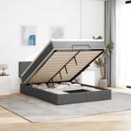 vidaXL Bed met matras 140x200 cm stof donkergrijs, Huis en Inrichting, Slaapkamer | Bedden, Verzenden, Nieuw