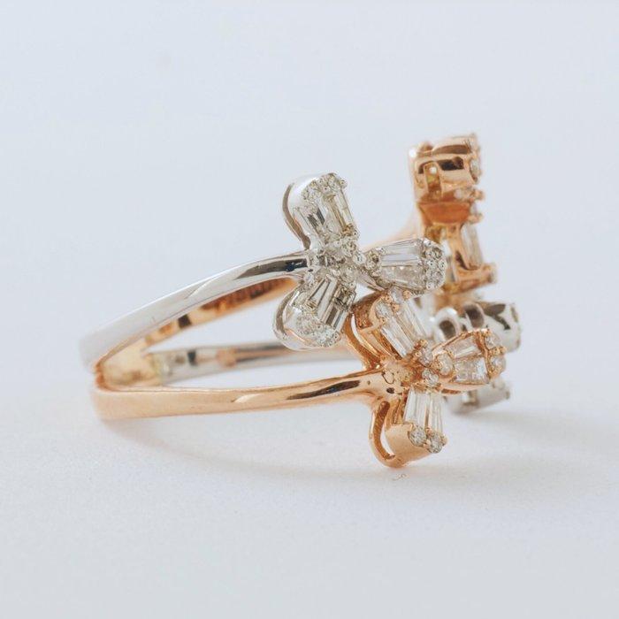 Bague tendance - 14 carats Or rose, Or blanc - 0.39ct. tw., Bijoux, Sacs & Beauté, Bijoux anciens