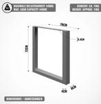 Tafelpoten - Tafelonderstel - Metaal - Antraciet - 70x72 cm, Huis en Inrichting, Verzenden, Nieuw