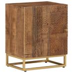 vidaXL Nachtkastje 40x30x50 cm massief mangohout en ijzer, Huis en Inrichting, Verzenden, Nieuw
