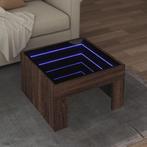 vidaXL Salontafel met Infinity LED 50x50x30 cm bruin, Verzenden, Nieuw