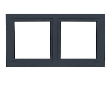 PVC raam draaikiep-draaikiep b150xh80 cm Antraciet, Ophalen of Verzenden, Gevelraam of Ruit