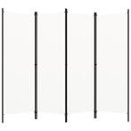 vidaXL Kamerscherm met 4 panelen 200x180 cm wit, Verzenden, Nieuw