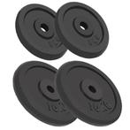 vidaXL Halterschijven 4 st 2x10 kg en 2x5 kg gietijzer, Sport en Fitness, Verzenden, Nieuw