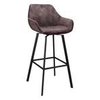 Barkrukken | RENE | Fluweel/Metaal | Anthracite | Zwarte, Verzenden, Nieuw in verpakking