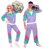 Neon 80S Trainingspak Fout Lila, Kleding | Dames, Nieuw, Verzenden