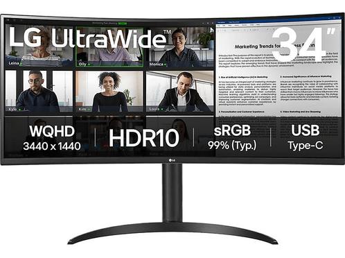LG - UWQHD Monitor - 34 inch - Zwart, Computers en Software, Monitoren, VA, 5 ms of meer, Nieuw, Verzenden