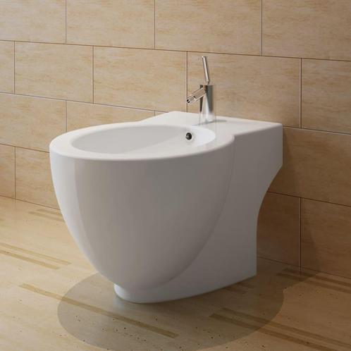 vidaXL Staand bidet rond keramiek wit, Doe-het-zelf en Bouw, Sanitair, Nieuw, Verzenden