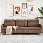 vidaXL Driezitsbank 210 cm stof bruin, Huis en Inrichting, Zetels | Zetels, Verzenden, Nieuw