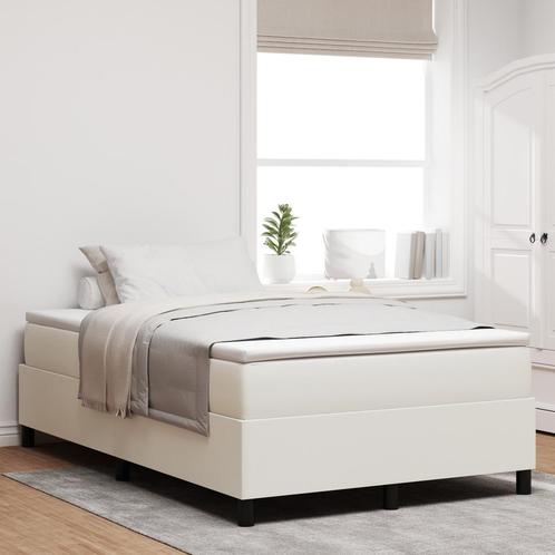 vidaXL Boxspringbed Crème Klein Dubbel Corduroy Stof, Huis en Inrichting, Slaapkamer | Bedden, Nieuw, Verzenden