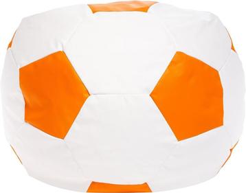 Voetbal zitzak voor echte fans - Oranje/wit - Ø 90 cm - E.., Ophalen of Verzenden, Nieuw, Oranje, Zitzak