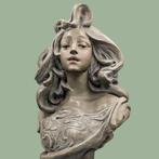 sculptuur, Busto de dama art nouveau - 40 cm - Terracotta