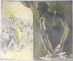 Het nachtleven in de Vondelstraat op spotprent (lijst optie), Antiek en Kunst, Kunst | Litho's en Zeefdrukken, Verzenden