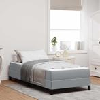 vidaXL Boxspring bed met matras Lichtgrijs 90 x 190 cm Stof, Huis en Inrichting, Slaapkamer | Bedden, Verzenden, Nieuw