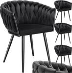 Eetkamerstoelen - Set van 4 - Met armleuning - Zwart - Tecta, Huis en Inrichting, Stoelen, Verzenden, Nieuw