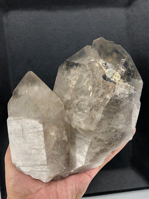 Museum Grade smoky kwarts tweelingkristallen Kristalen -, Verzamelen, Mineralen en Fossielen