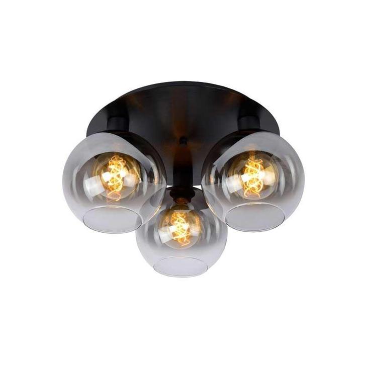 Lucide MARIUS - Plafonnière - 3xE27 - Zwart -, Huis en Inrichting, Lampen | Losse lampen, Nieuw, Verzenden
