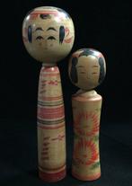 Set van 2 / Japanse vintage houten Kokeshi-pop (H:23-29cm) -