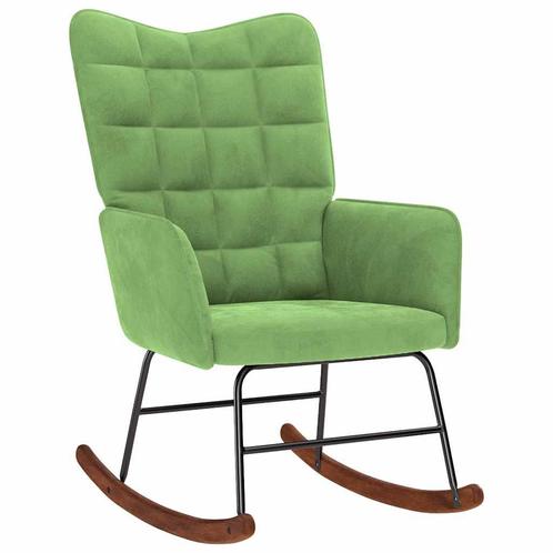 vidaXL Schommelstoel fluweel lichtgroen, Huis en Inrichting, Stoelen, Nieuw, Verzenden