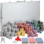 tectake Pokerset - zilver, 1000-delig, Hobby en Vrije tijd, Verzenden, Nieuw