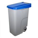Rolcontainer | Kunststof (Grijs/Blauw) | 85L | Klapdeksel |, Zakelijke goederen, Verzenden, Nieuw in verpakking