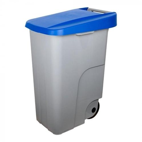 Rolcontainer | Kunststof (Grijs/Blauw) | 85L | Klapdeksel |, Zakelijke goederen, Horeca | Keukenapparatuur, Nieuw in verpakking