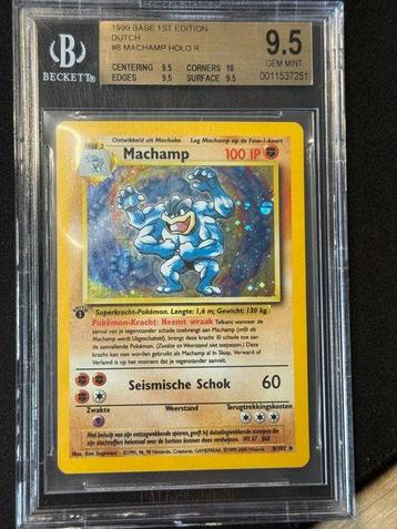 Pokémon - 1 Graded card - Machamp 8 First edition, Foil -