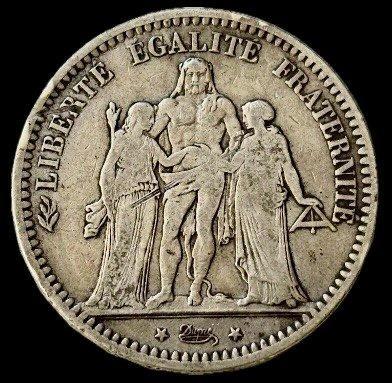 Frankrijk. 5 Francs - 1873 K - (R1228)  (Zonder, Postzegels en Munten, Munten | Europa | Niet-Euromunten