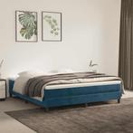 vidaXL Boxspring bed 180x200 cm fluweel donkerblauw, Huis en Inrichting, Slaapkamer | Bedden, Verzenden, Nieuw