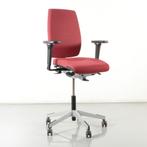 Giroflex 68 bureaustoel, rood/grijs geblokt, 4D armleggers, Ophalen of Verzenden