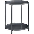 tectake Bijzettafel Oxford 45,5x45,5x53cm - donkergrijs, Huis en Inrichting, Tafels | Bijzettafels, Verzenden, Nieuw