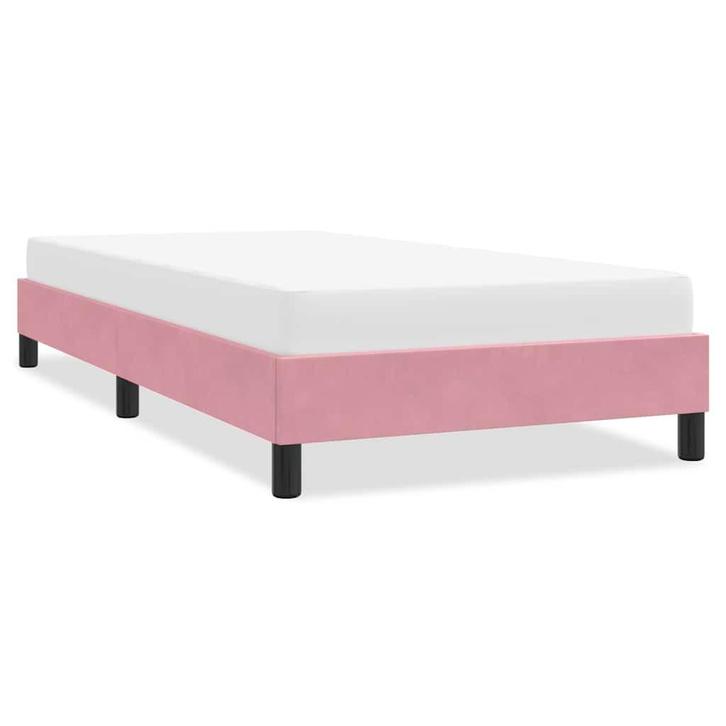 vidaXL Bedframe zonder matras 90x210 cm fluweel roze, Huis en Inrichting, Slaapkamer | Bedden, Nieuw, Verzenden