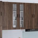 vidaXL Keukenkast aan de muur met de deur Bruin Eiken 60 x, Verzenden, Nieuw