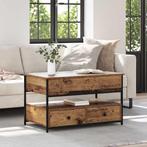 vidaXL Salontafel met lade Oud Hout 85 x 50 x 50 cm Bewerkt, Verzenden