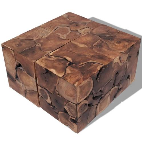 vidaXL Krukken/Salontafel massief teakhout, Huis en Inrichting, Stoelen, Nieuw, Verzenden