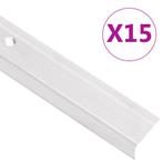 vidaXL Trapneuzen L-vormig 15 st 90 cm aluminium, Doe-het-zelf en Bouw, Verzenden, Nieuw