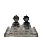 French Art Déco - Inktpot - Glas, metal