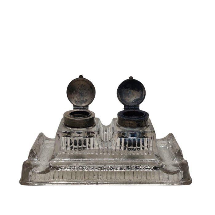 French Art Déco - Inktpot - Glas, metal, Antiek en Kunst, Antiek | Overige Antiek