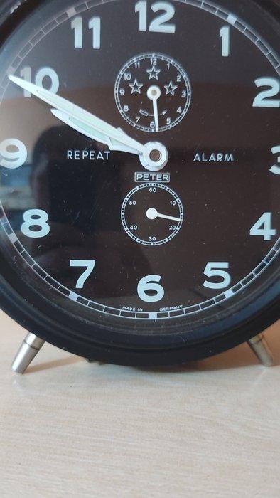 Wekker - PETER - Mid-century modern Metaal, Glas - 1950-1960, Antiquités & Art, Curiosités & Brocante