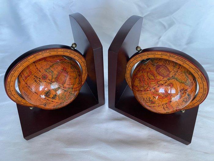 Globe - 1970-1980 - Vintage boekensteun met globe en, Antiek en Kunst, Curiosa en Brocante