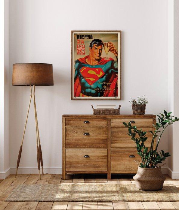 Kobalt - Dom Perignon - Superman (Galaxy Advertising series), Antiek en Kunst, Kunst | Designobjecten